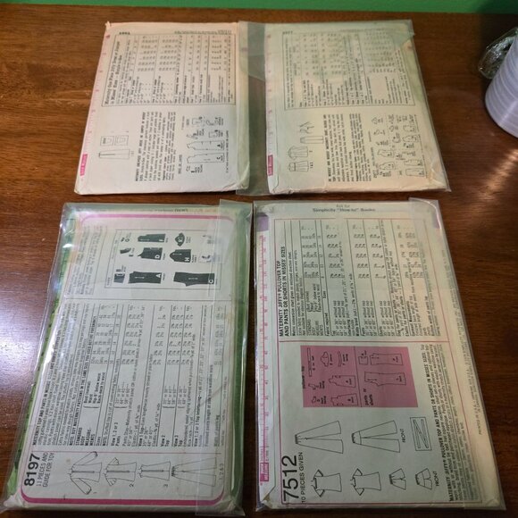 Maternity sewing patterns vintage 60s/70s dress, pants, tops unverified - Picture 2 of 8